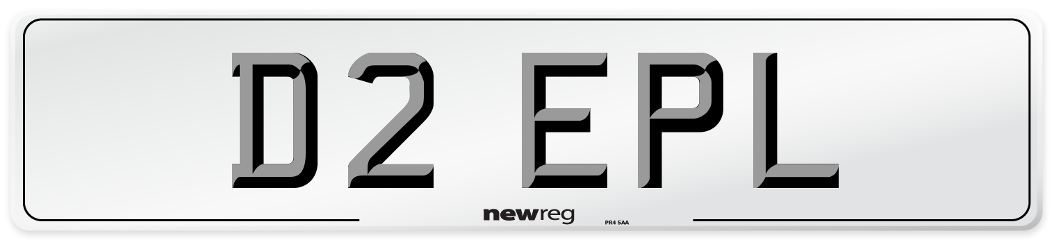 D2 EPL Number Plate from New Reg